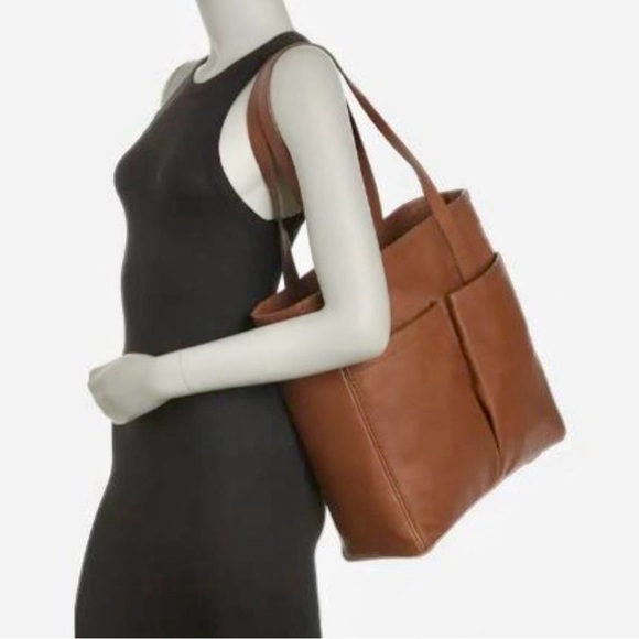 FRYE Mindy Leather Pocket Tote, EUC - Picture 2 of 13